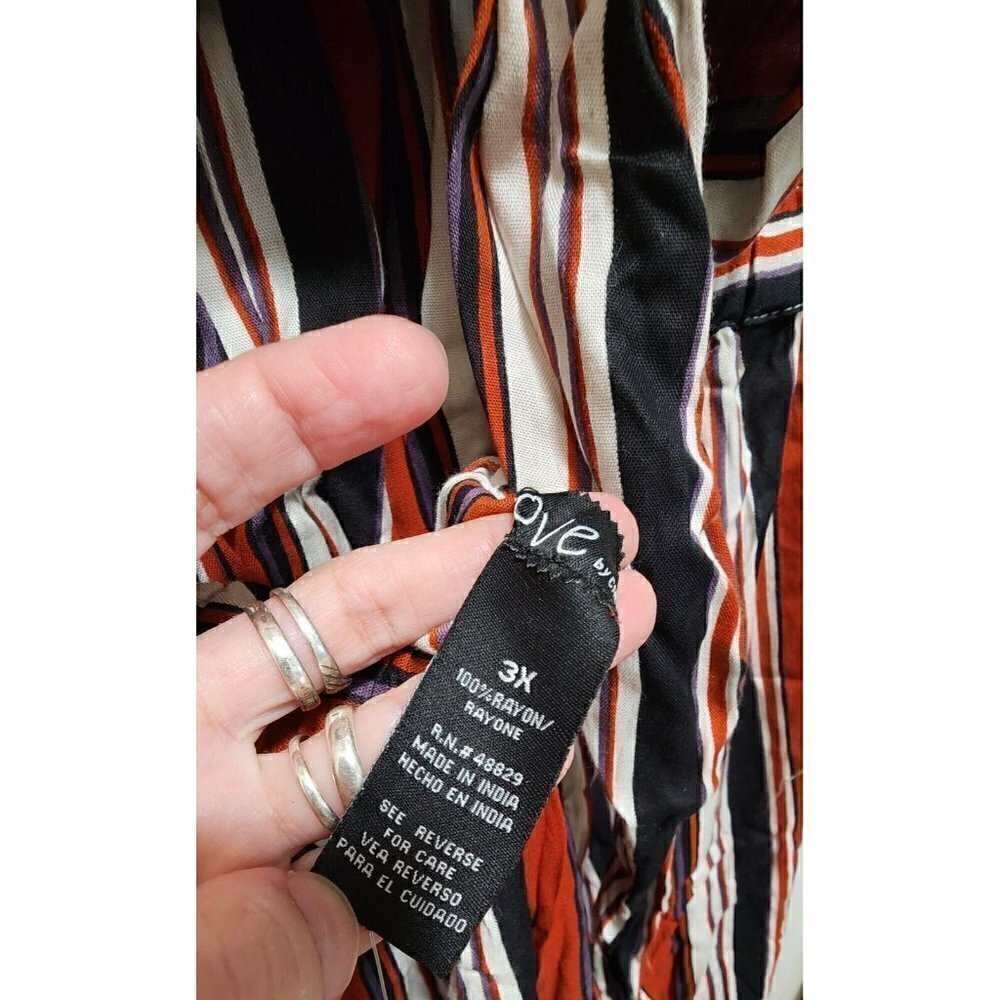 LOVE by Chesley Braun Black Striped Romper Size 3X - Picture 8 of 13